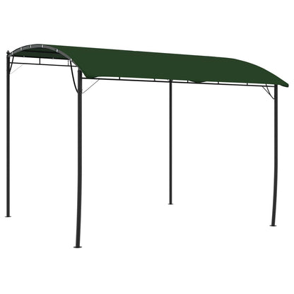 Gazebo 3 x 3 x 2.55 m Green Powder-Coated Steel and Fabric
