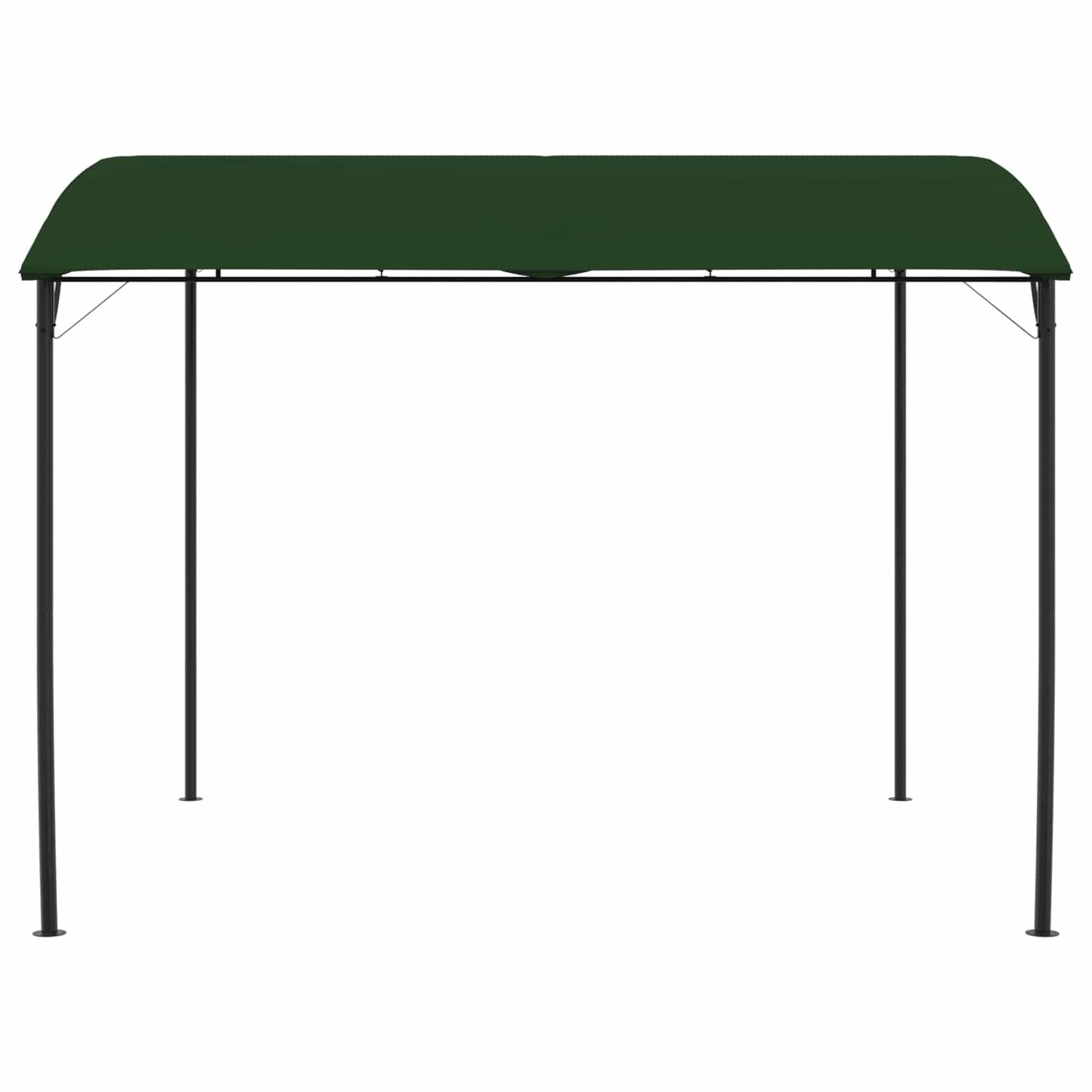 Gazebo 3 x 3 x 2.55 m Green Powder-Coated Steel and Fabric