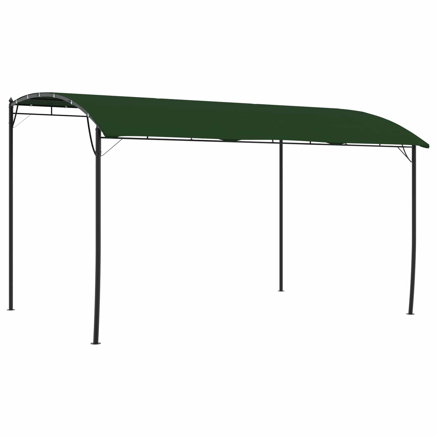 Gazebo 4 x 3 x 2.55 m Green Fabric and Aluminium 180 gsm