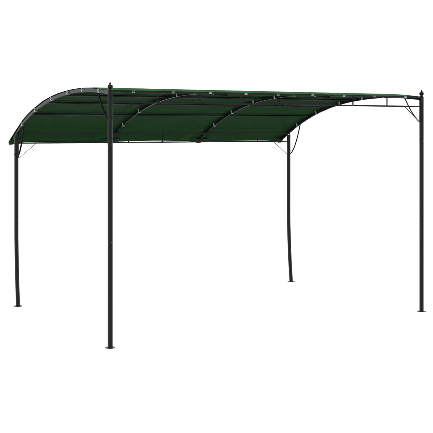 Gazebo 4 x 3 x 2.55 m Green Fabric and Aluminium 180 gsm