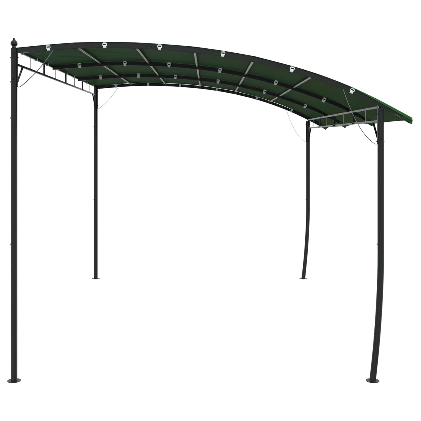 Gazebo 4 x 3 x 2.55 m Green Fabric and Aluminium 180 gsm