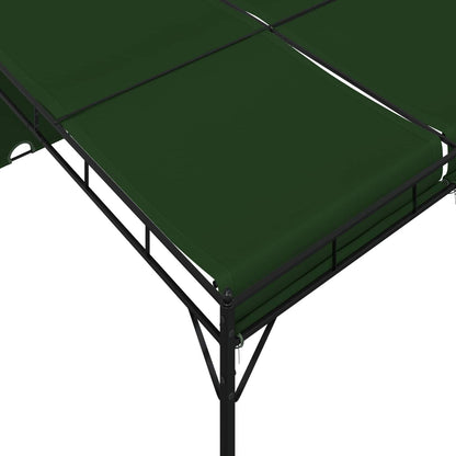 Gazebo 4 x 3 x 2.3 m Green Polyester and Steel