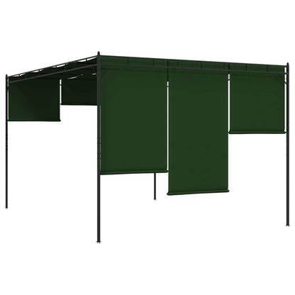 Gazebo 4 x 3 x 2.3 m Green Polyester and Steel