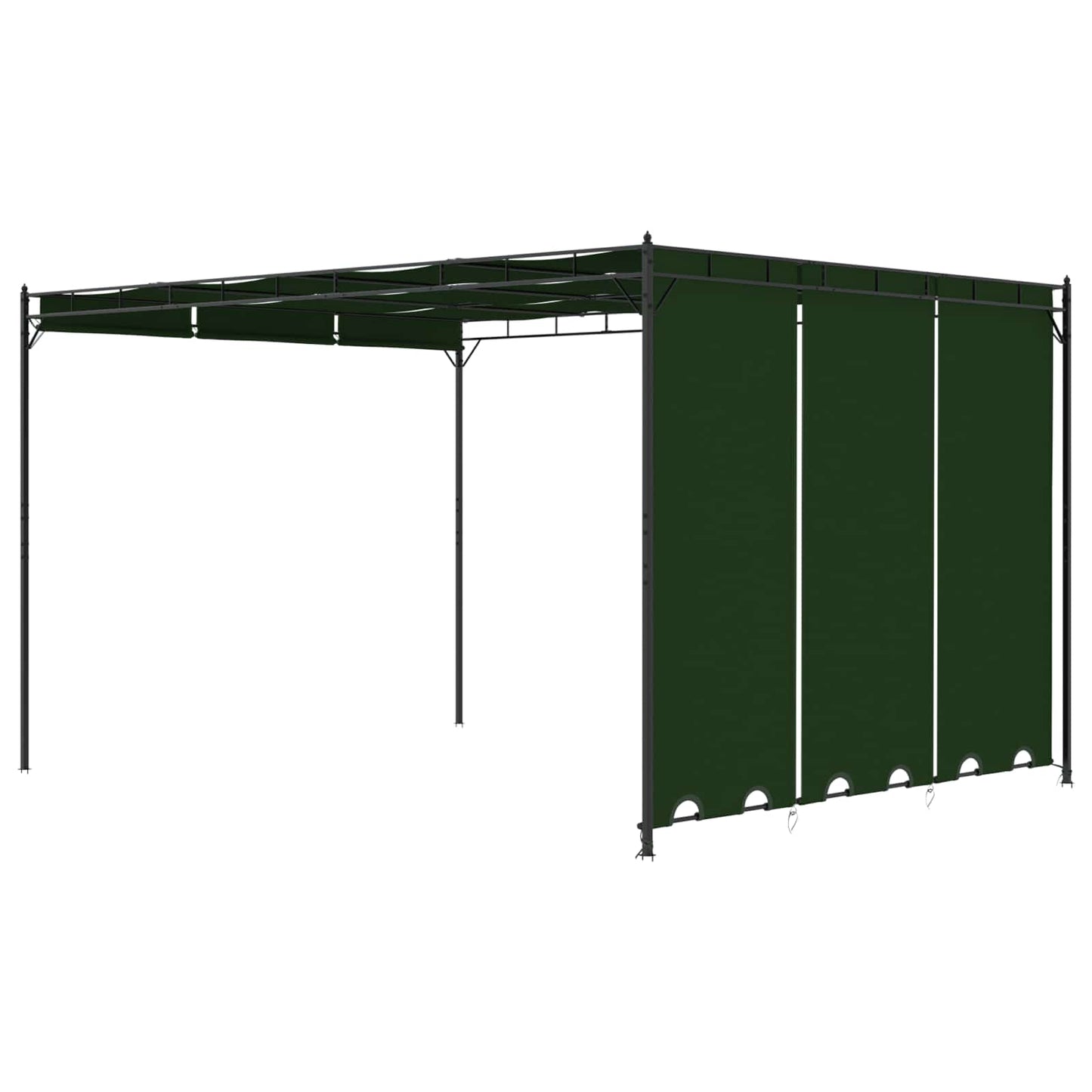 Gazebo 4 x 3 x 2.3 m Green Polyester and Steel