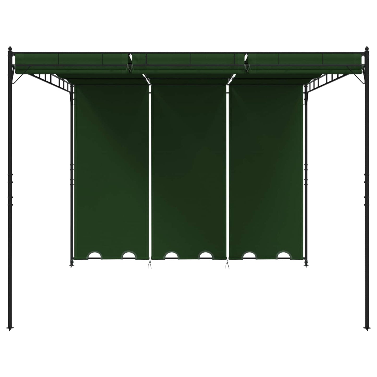 Gazebo 4 x 3 x 2.3 m Green Polyester and Steel