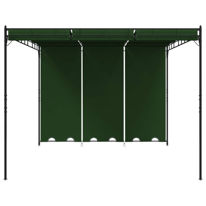 Gazebo 4 x 3 x 2.3 m Green Polyester and Steel