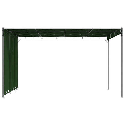 Gazebo 4 x 3 x 2.3 m Green Polyester and Steel