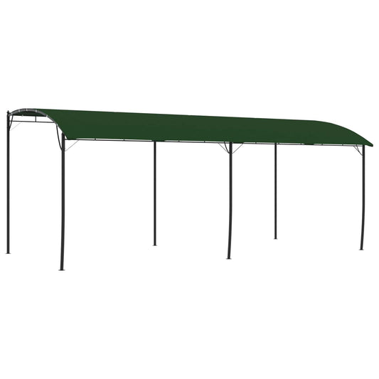 Gazebo 6 x 3 x 2.55 m Green Powder-Coated Steel and Fabric