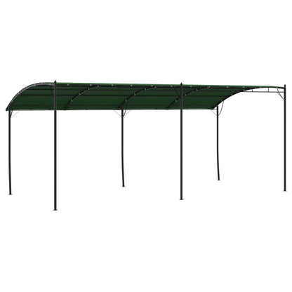 Gazebo 6 x 3 x 2.55 m Green Powder-Coated Steel and Fabric