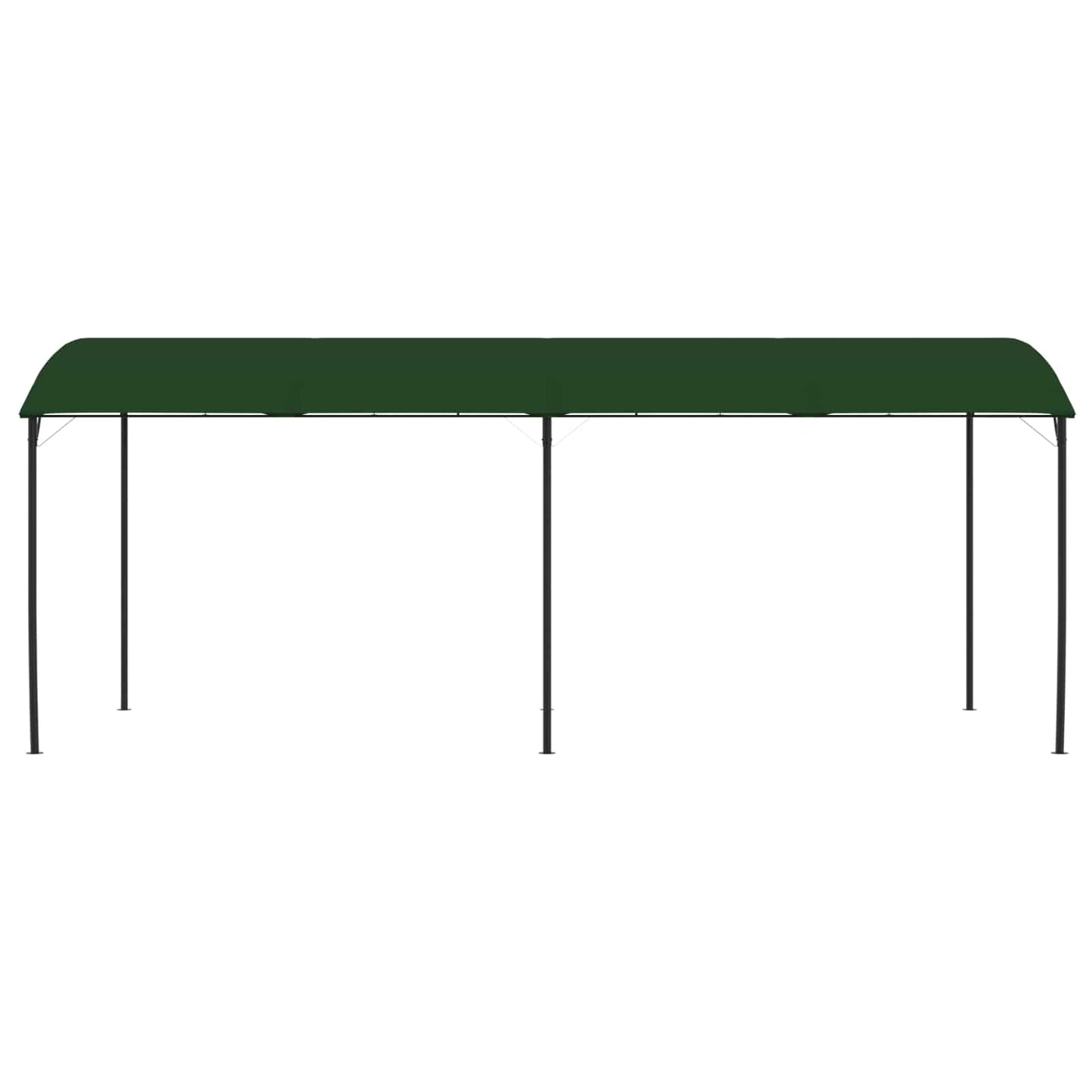 Gazebo 6 x 3 x 2.55 m Green Powder-Coated Steel and Fabric