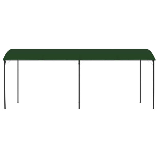 Gazebo 6 x 3 x 2.55 m Green Powder-Coated Steel and Fabric