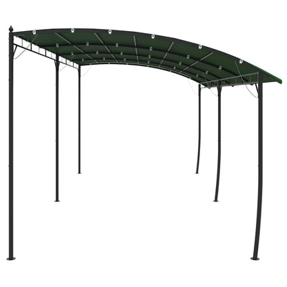 Gazebo 6 x 3 x 2.55 m Green Powder-Coated Steel and Fabric