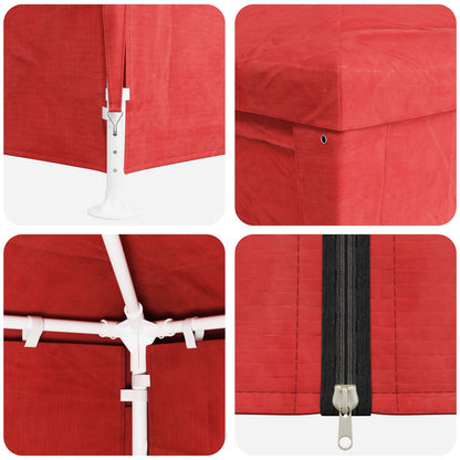 Party Tent 400 x 300 x 255 cm Red PE and Steel