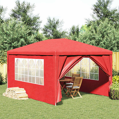Party Tent 400 x 300 x 255 cm Red PE and Steel