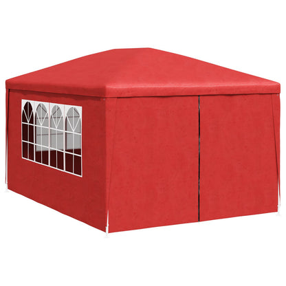 Party Tent 400 x 300 x 255 cm Red PE and Steel