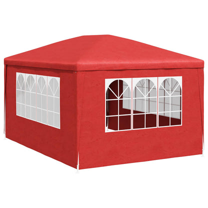 Party Tent 400 x 300 x 255 cm Red PE and Steel
