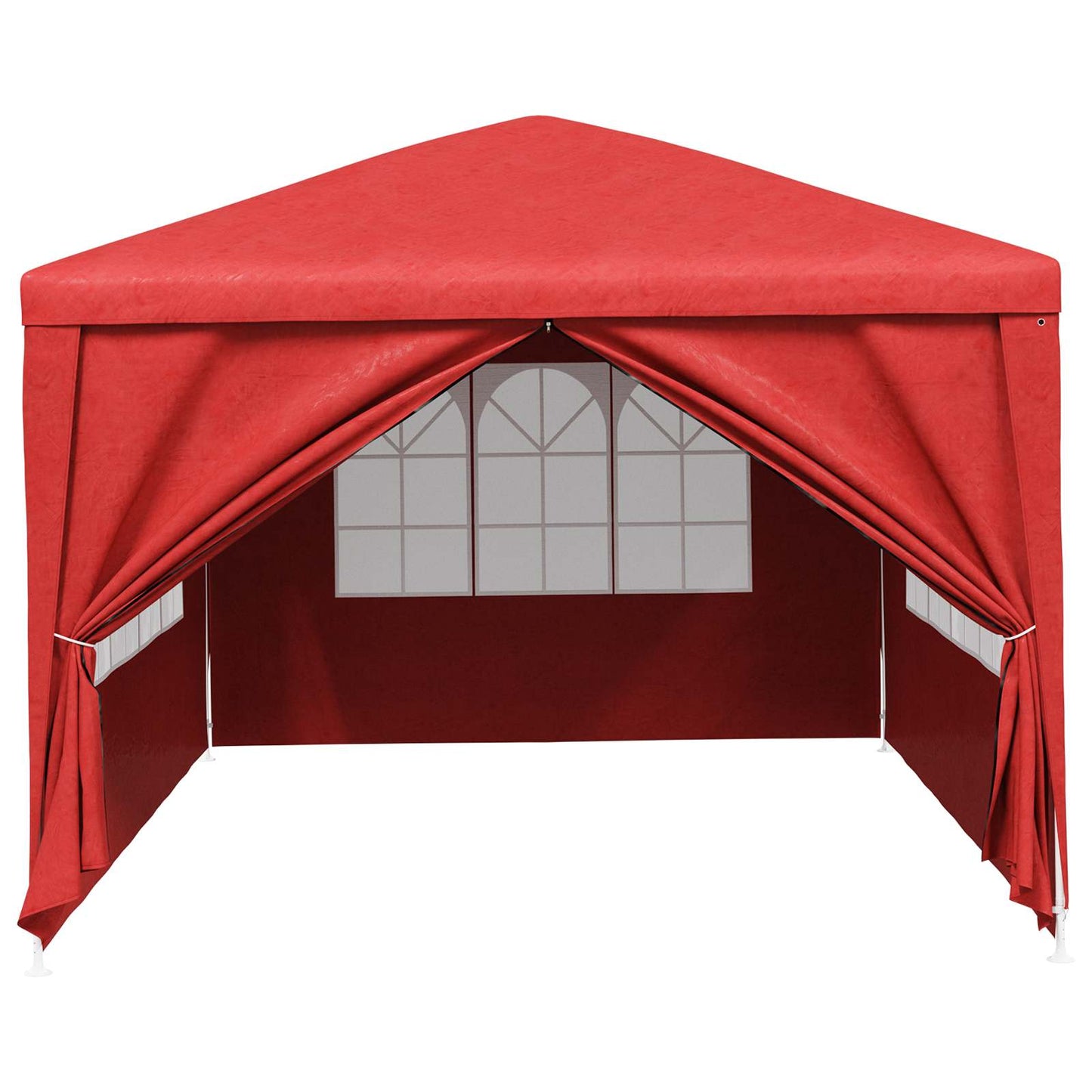 Party Tent 400 x 300 x 255 cm Red PE and Steel