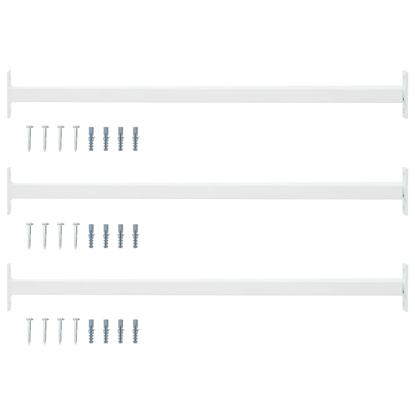 Adjustable Window Safety Bar 3 pcs White Steel