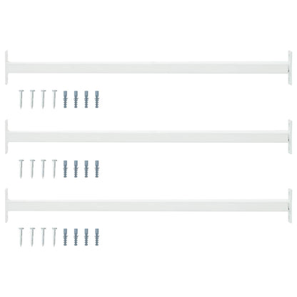 Adjustable Window Safety Bar 3 pcs White Steel