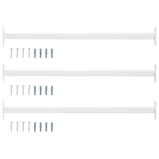 Adjustable Window Safety Bar 3 pcs 710 -1200 mm Steel White