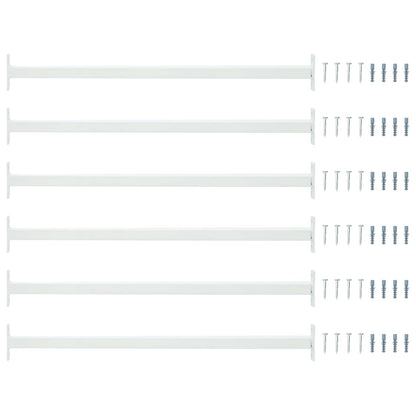 Adjustable Window Safety Bar 6 pcs White Steel