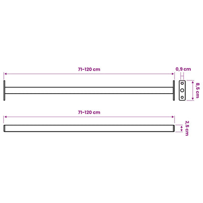 Adjustable Window Safety Bar 6 pcs White Steel