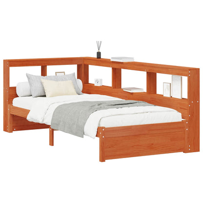 Bookcase Bed with Headboard with Storage Solid Pine Wood