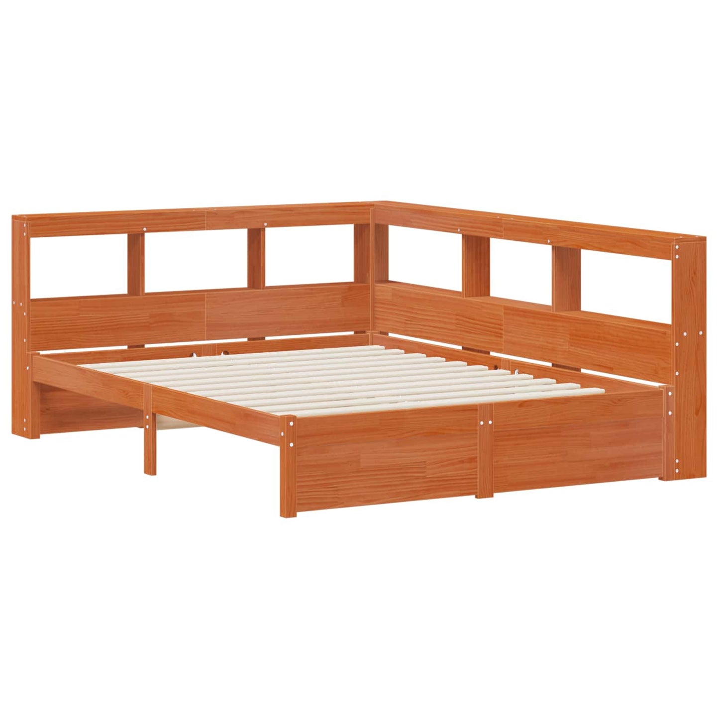 Bookcase Bed with Headboard with Storage Solid Pine Wood