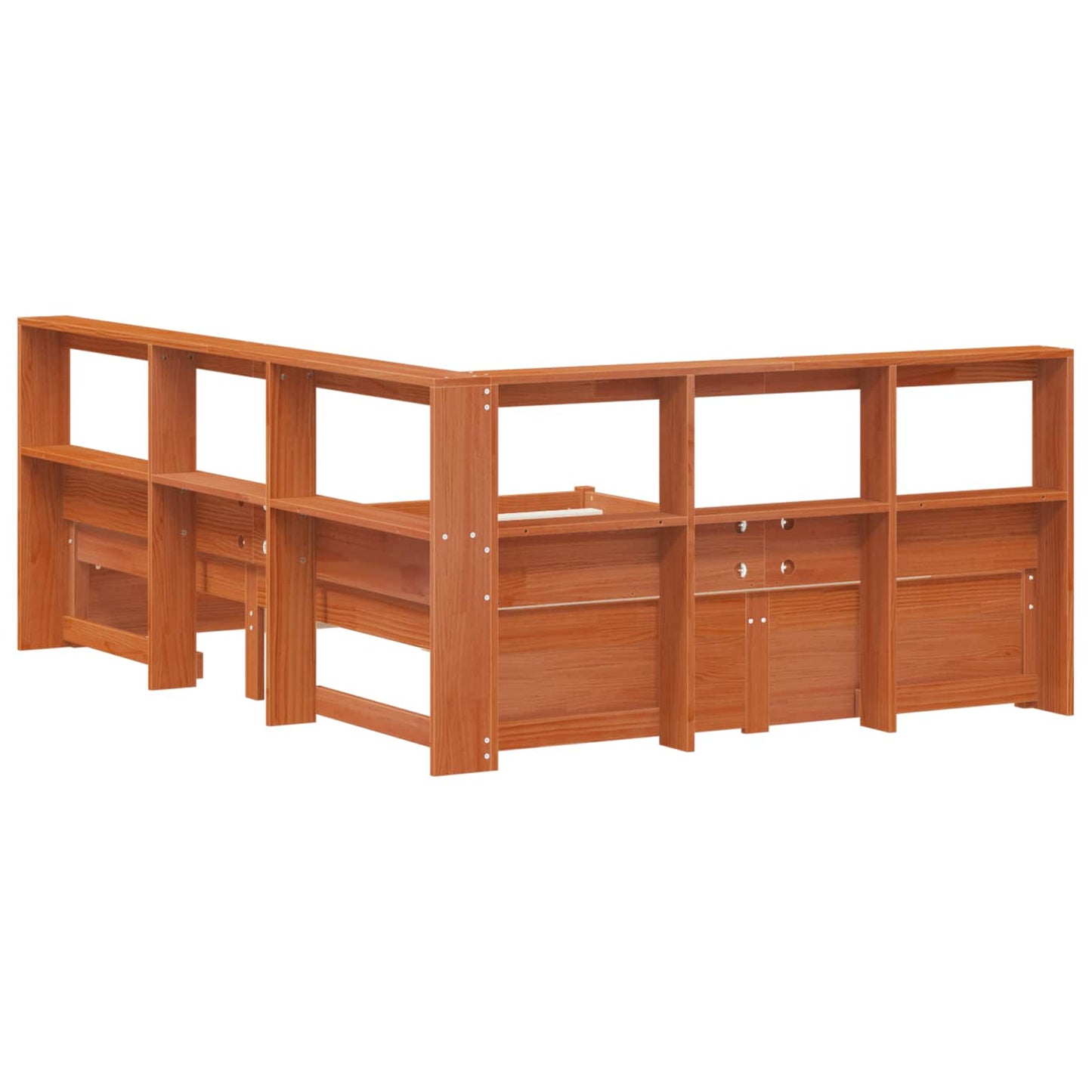 Bookcase Bed with Headboard with Storage Solid Pine Wood