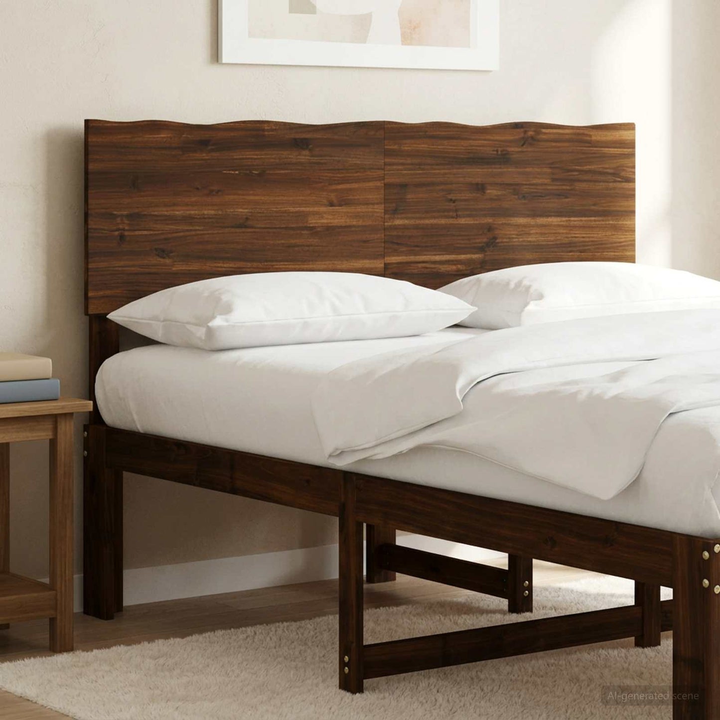 Live Edge Headboard ROSTOCK Dark Brown 160 cm Solid Acacia Wood