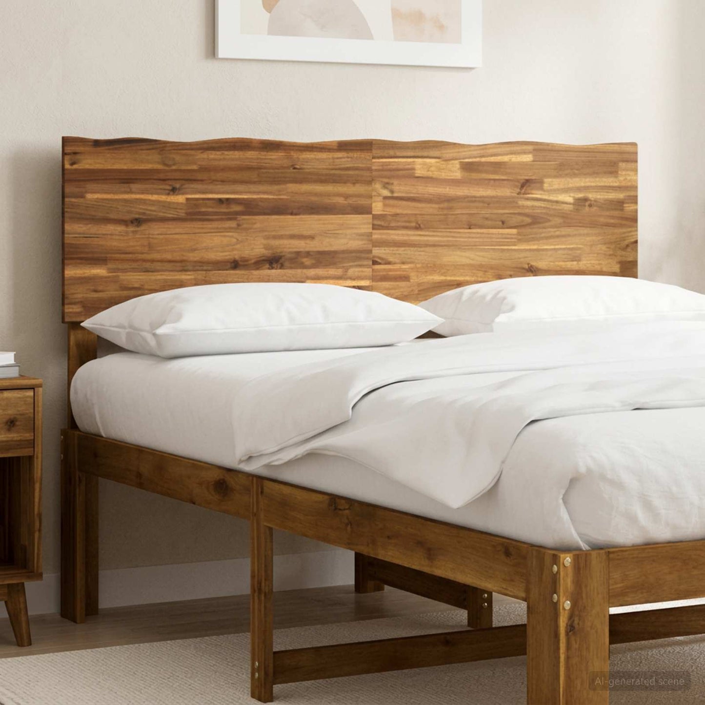 Live Edge Headboard ROSTOCK Natural 140 cm Solid Acacia Wood