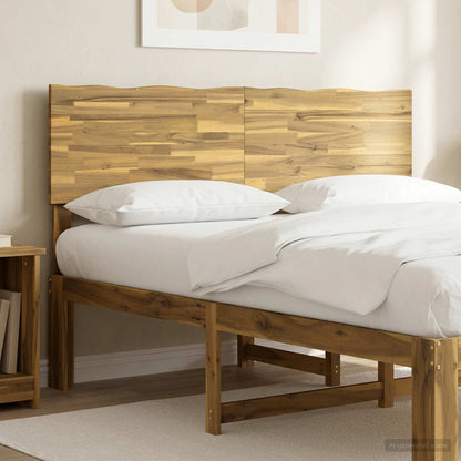 Live Edge Headboard ROSTOCK White 135 cm Solid Acacia Wood