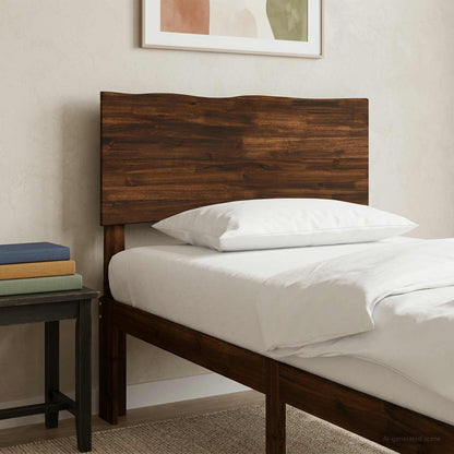 Live Edge Headboard ROSTOCK Dark Brown 80 cm Solid Acacia Wood