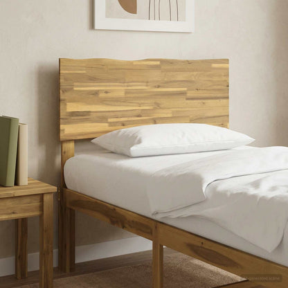 Live Edge Headboard ROSTOCK White 100 cm Solid Acacia Wood