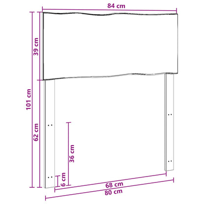 Live Edge Headboard ROSTOCK Natural 80 cm Solid Acacia Wood
