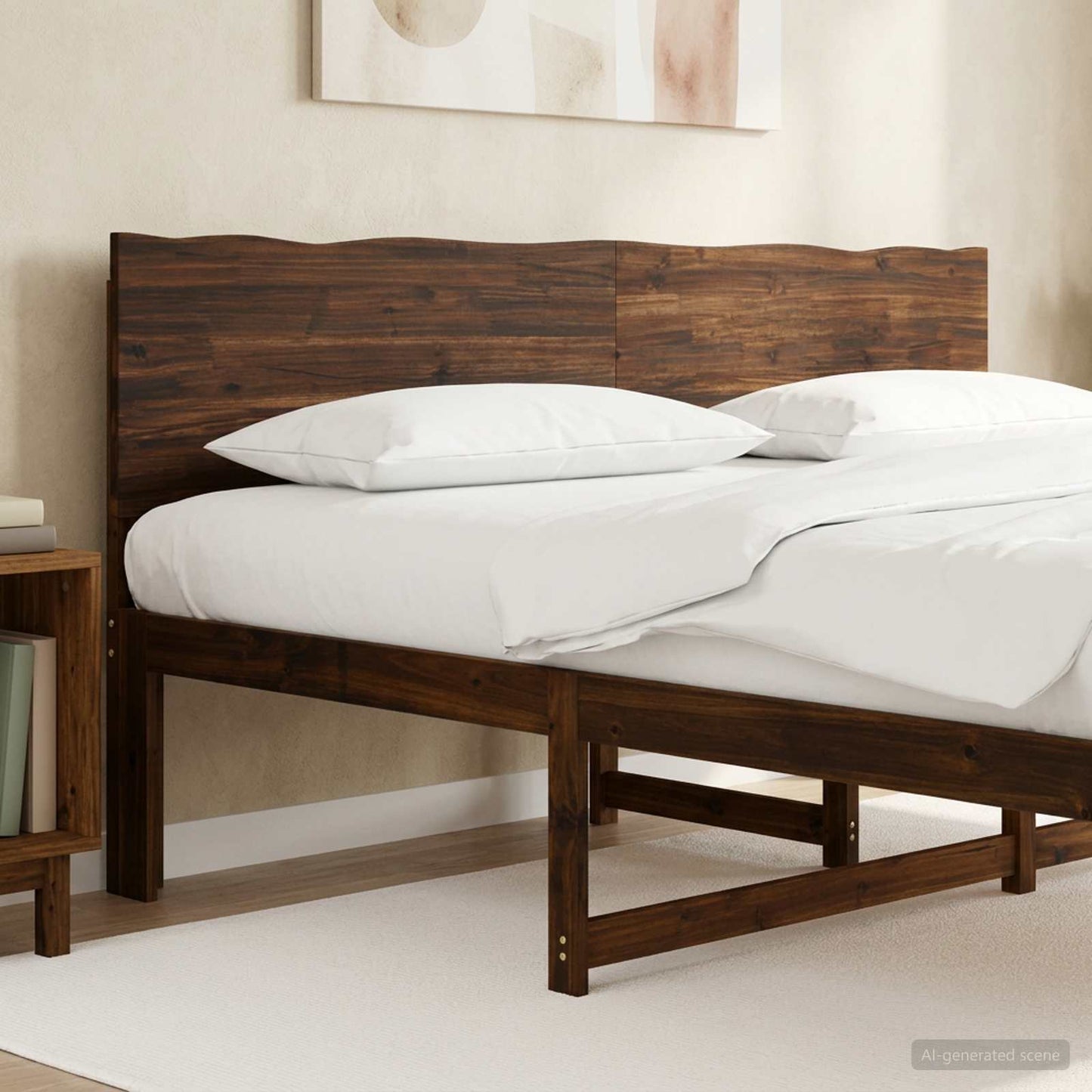 Live Edge Headboard ROSTOCK Dark Brown 180 cm Solid Acacia Wood