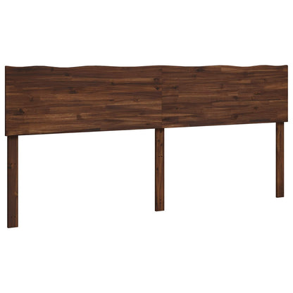 Live Edge Headboard ROSTOCK Dark Brown 200 cm Solid Acacia Wood