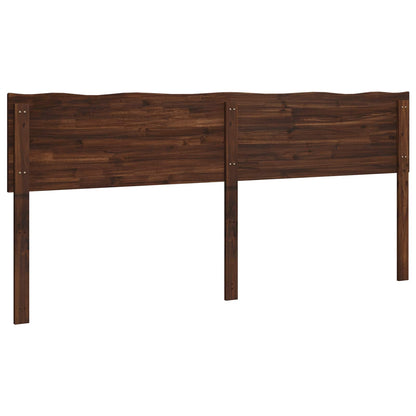 Live Edge Headboard ROSTOCK Dark Brown 200 cm Solid Acacia Wood