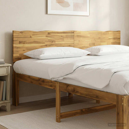Live Edge Headboard ROSTOCK White 200 cm Solid Acacia Wood