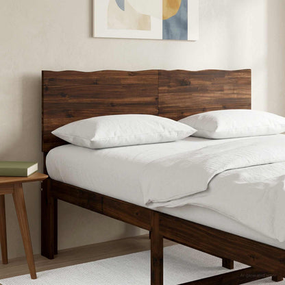 Live Edge Headboard ROSTOCK Dark Brown 160 cm Solid Acacia Wood