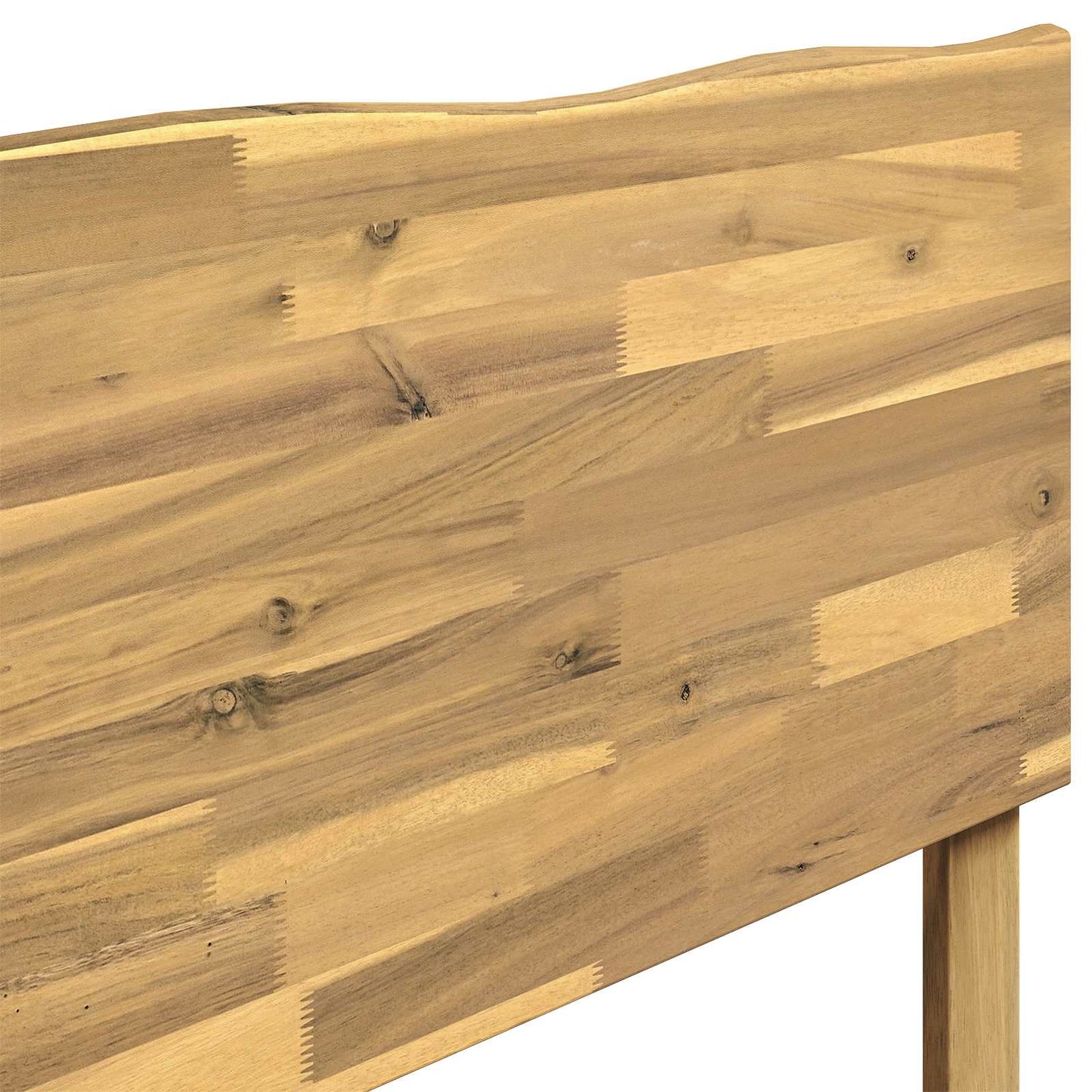 Live Edge Headboard ROSTOCK White 160 cm Solid Acacia Wood
