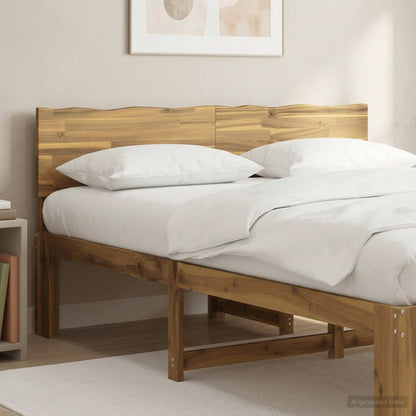 Live Edge Headboard ROSTOCK White 135 cm Solid Acacia Wood