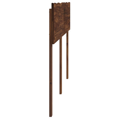 Live Edge Headboard ROSTOCK Dark Brown 120 cm Solid Acacia Wood