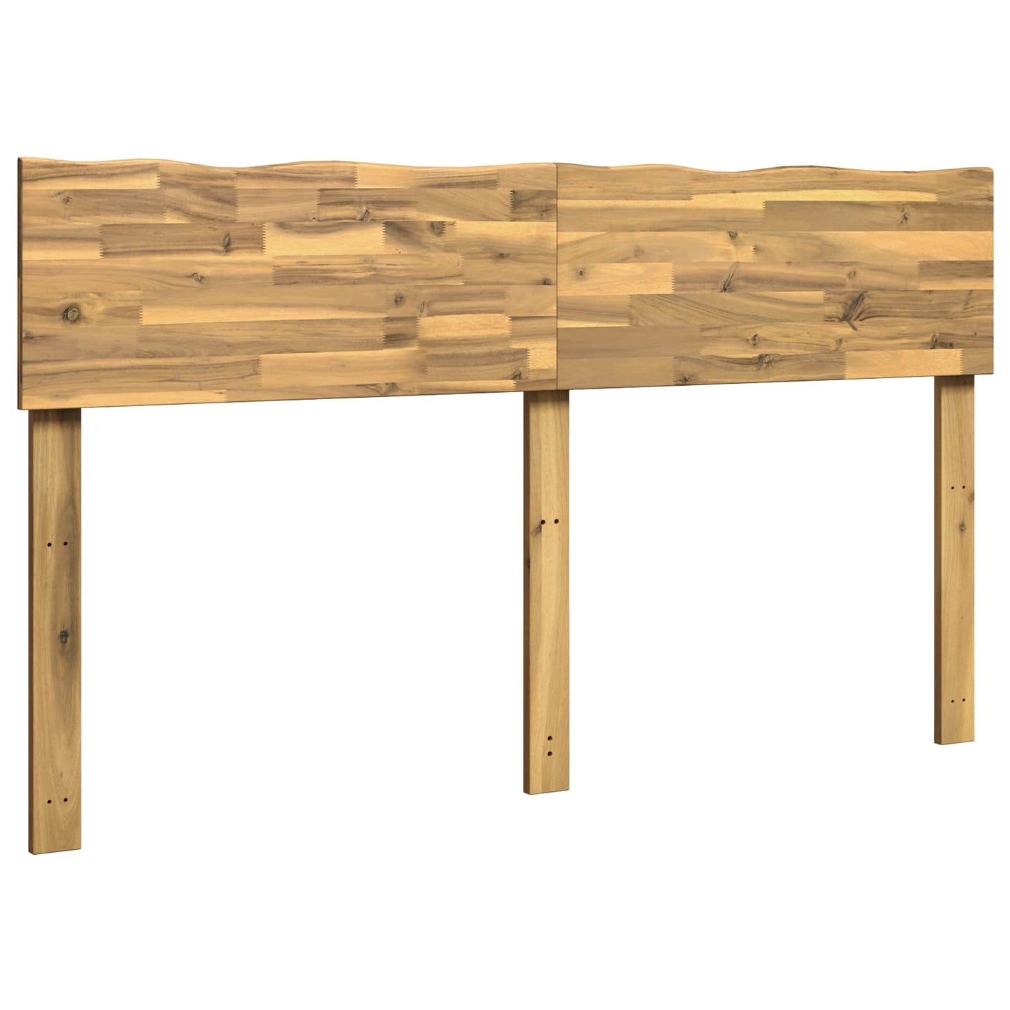 Live Edge Headboard ROSTOCK White 120 cm Solid Acacia Wood