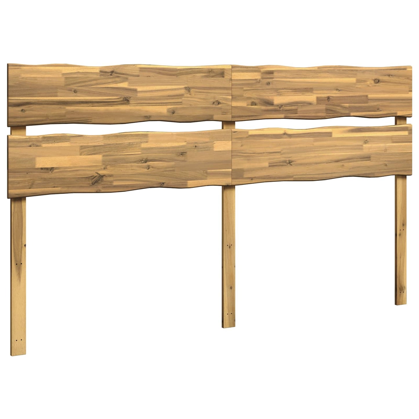 Live Edge Headboard ROSTOCK White 200 cm Solid Acacia Wood