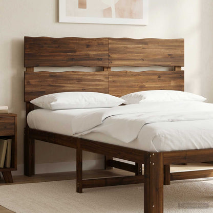 Live Edge Headboard ROSTOCK Dark Brown 160 cm Solid Acacia Wood