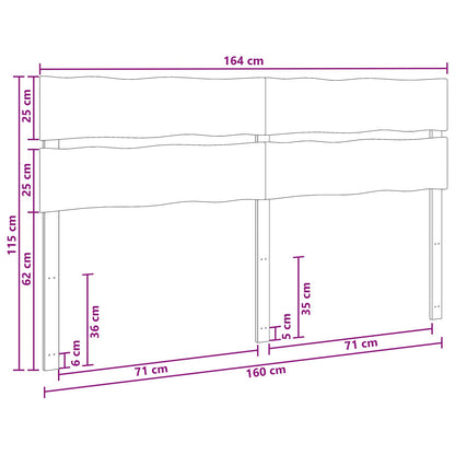 Live Edge Headboard ROSTOCK Dark Brown 160 cm Solid Acacia Wood