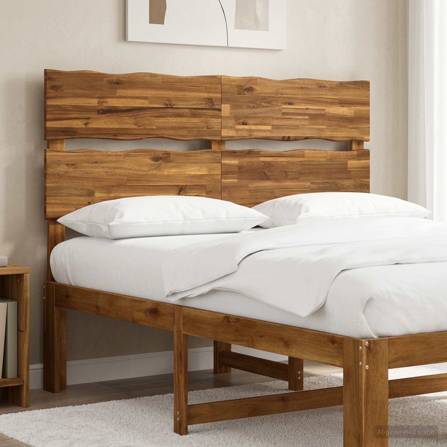 Live Edge Headboard ROSTOCK Natural 120 cm Solid Acacia Wood