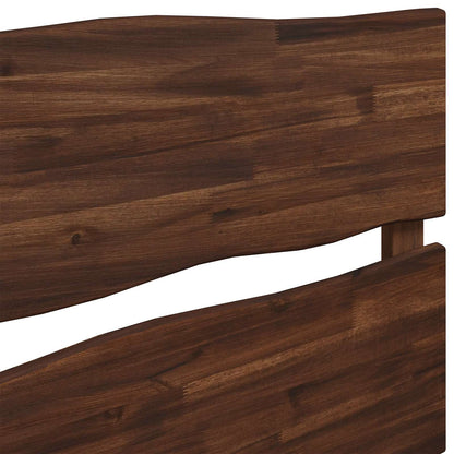 Live Edge Headboard ROSTOCK Dark Brown 120 cm Solid Acacia Wood