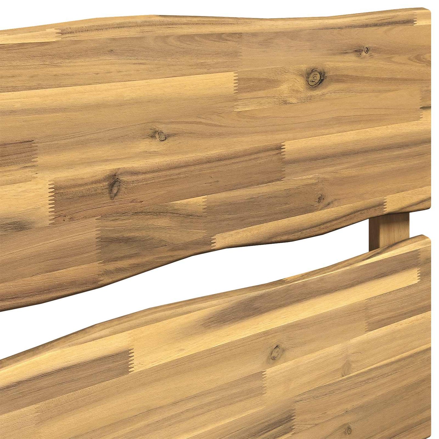 Live Edge Headboard ROSTOCK White 100 cm Solid Acacia Wood